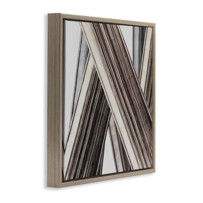 «Intersecting Lines Abstract», art mural encadré flottant par PI Studio