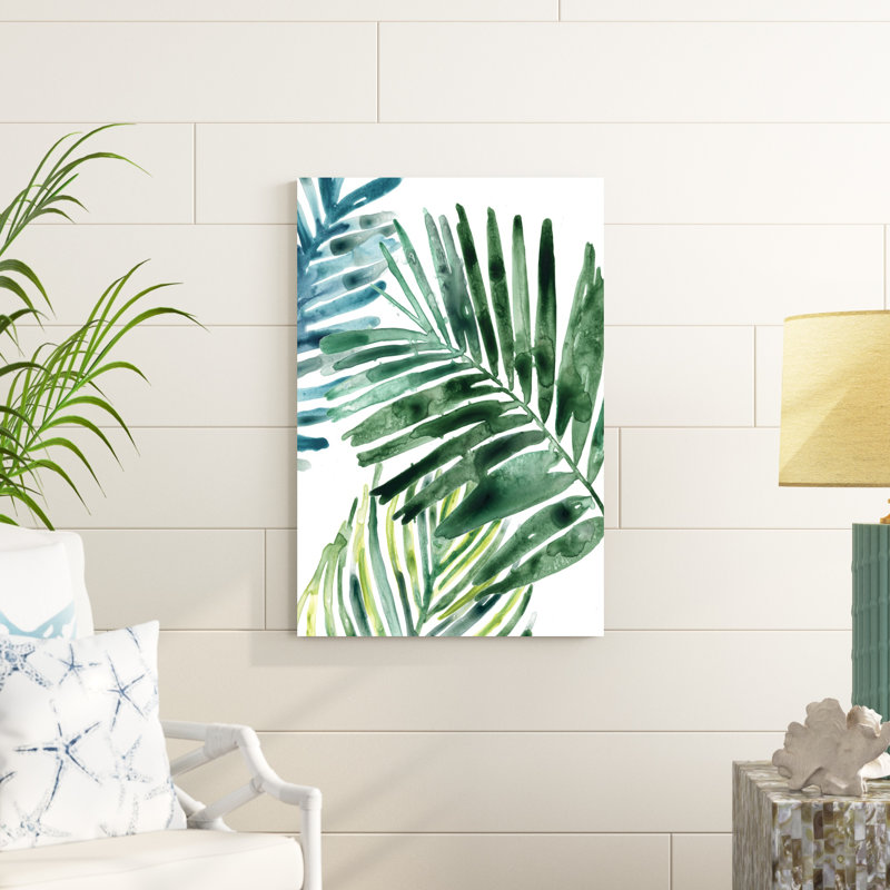 Mélange de feuilles tropicales II, H 36 po x l 24 po x P 1,25 po
