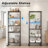 Lylla Height -Adjustable Shelving Unit with Wheels-820001630-865530583
