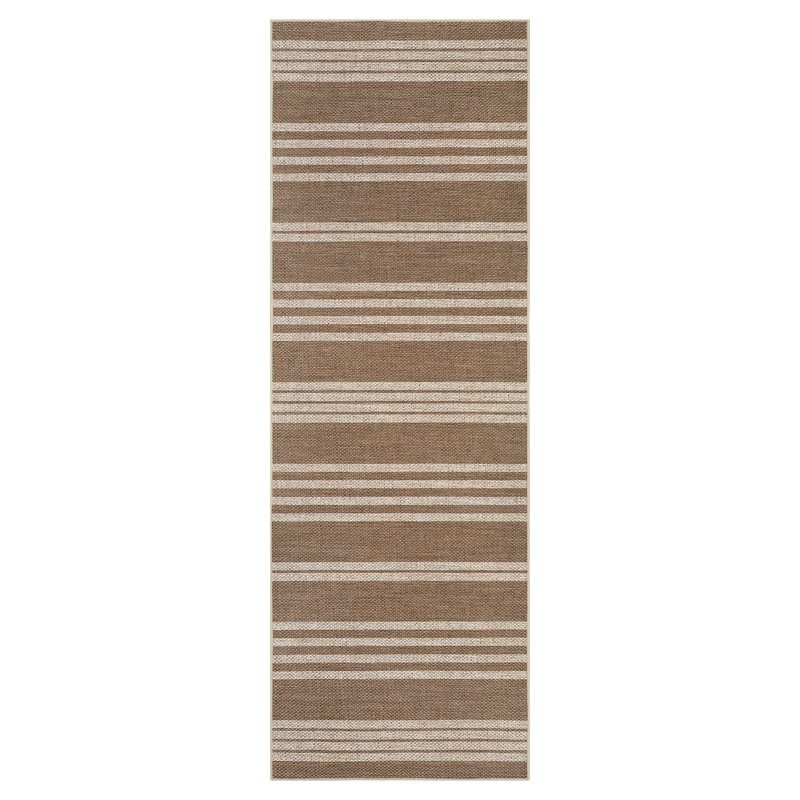 Stripes Easy Jute Hallway Runner Rug 2x6 Non-Slip Modern Geometric Bedside Rug Floor Cover Outdoor Accent Runners for Entryway Laundry Bedroom Kitchen Patio Stripes Natural