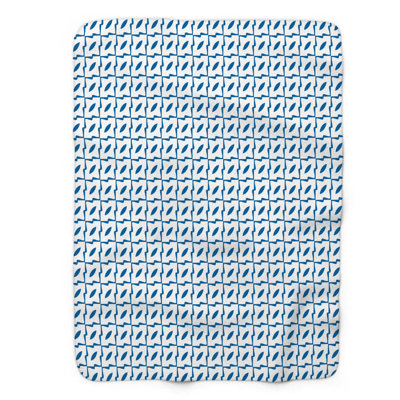 Shapes Blue - 1 pièce Sherpa Premium