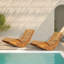 Chaise longue inclinable en acacia Catryn