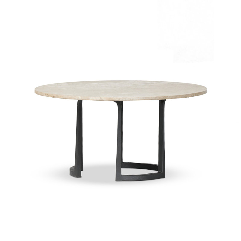Axtell Coffee Table- Small-Lunar Marble, 15" H x 30" L x 30" W