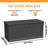 260 Gallon Outdoor Storage Deck Box For Patio Furniture, Cushions, Garden Tools And Sports/pools Equipment, Waterproof Resin, Lockable,black