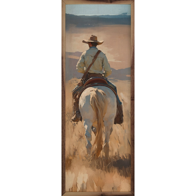 Western Riding Cowboy, H 48 po x l 16 po
