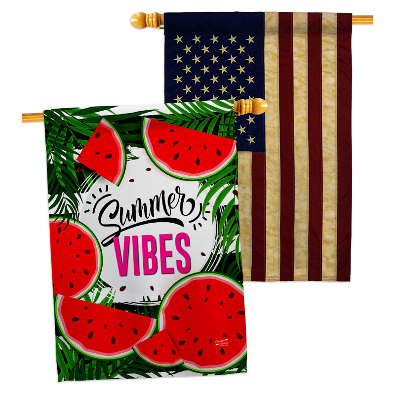 Drapeau de maison en polyester à 2 côtés 40 x 28 po