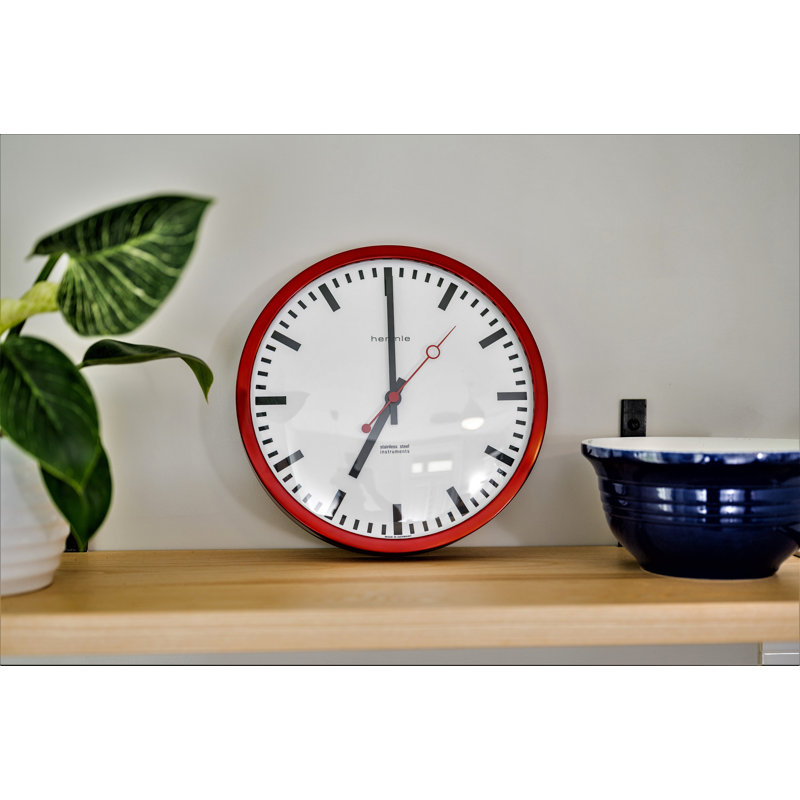 Metal Wall Clock, Red