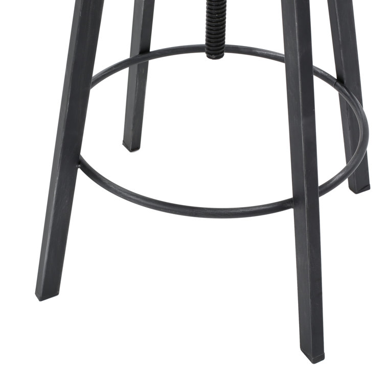 Deluxe Work Stool with Adjustable Arms - Vinyl, Black H-6991BL - Uline