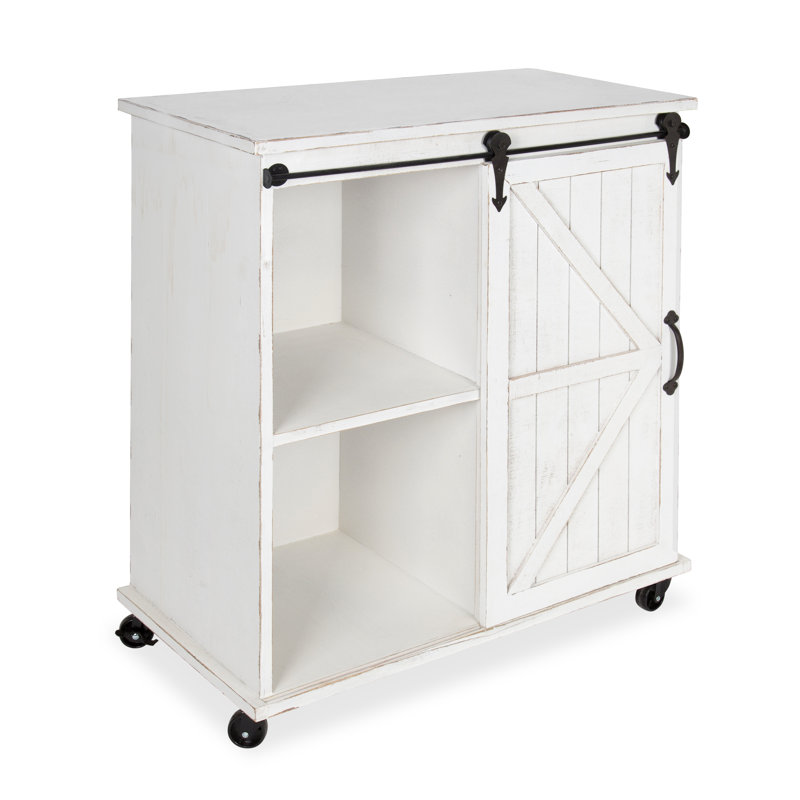 Chariot de cuisine 30 po Dayanah, Blanc antique