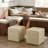 Delinda Faux Leather Ottoman-23971338