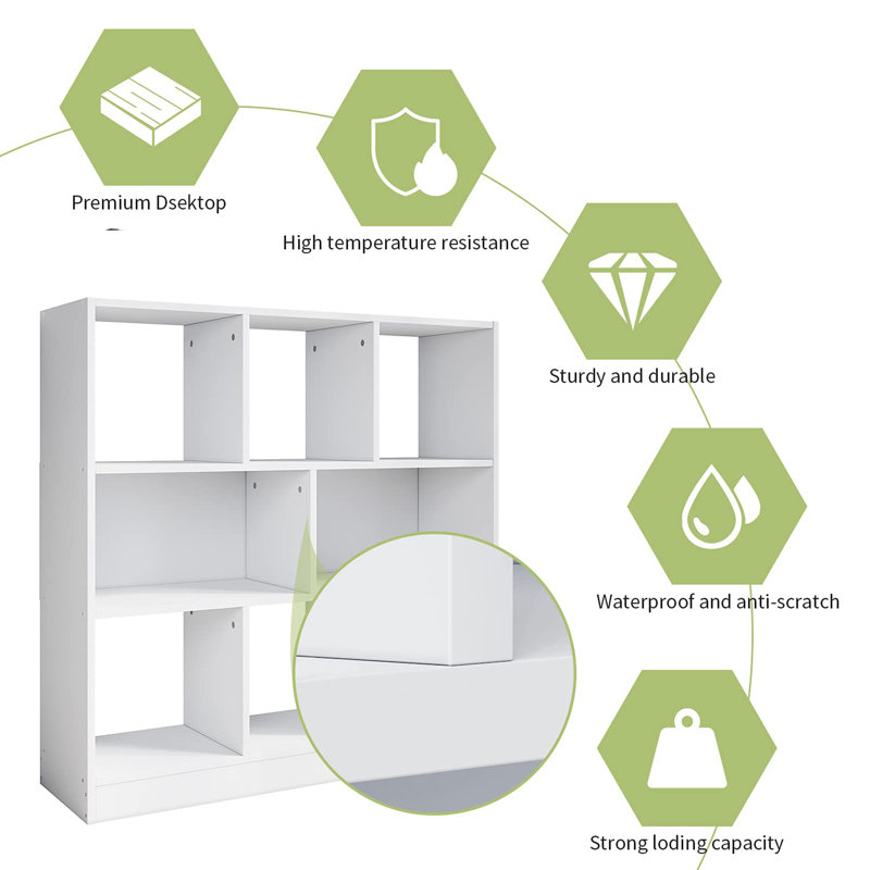 100cm H x 100cm W Cube Bookcase, White