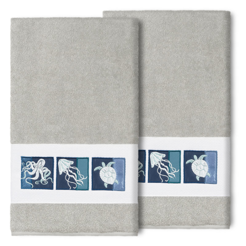 AVA Midweight Bath Towel, Light Gray