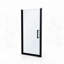 Porte de douche pivotante à un seul vantail en alliage d'aluminium noir mat de 81 à 86 cm (32 à 34 pouces) avec verre trempé transparent de 0 cm (0 pouce) d'épaisseur