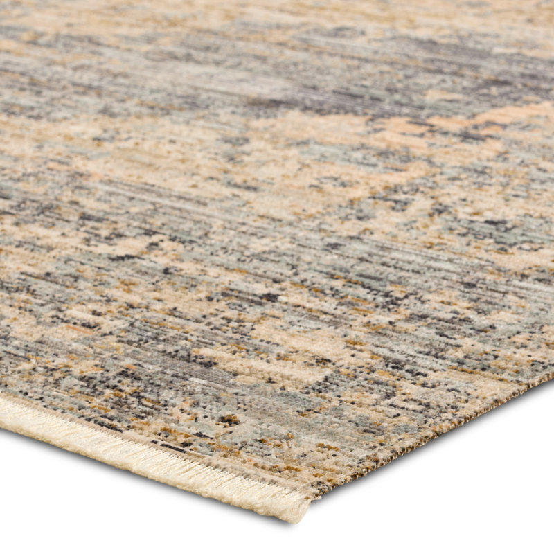 Grube Outdoor Medallion Blue Area Rug, Rectangle 8'6" x 11'6"