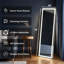 Miroir sur pied pleine longueur avec lumières DEL, miroir de plancher éclairé avec support et gradateur-714400389