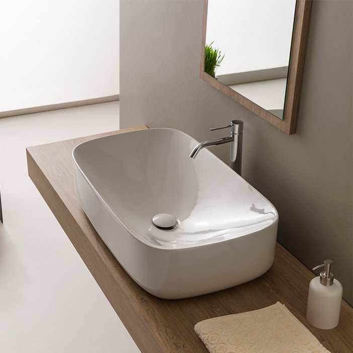 Scarabeo by Nameeks Moon 16.5 " Ceramic Oval Bathroom Sink