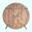 Table basse d'extérieur ronde en bois d'acacia