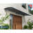 Palram - Canopia Aquila 10 ft. W x 3 ft. D Acrylic Galvanized Steel Convex Door Awning Gray/Solar Gray-16618797