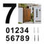 Numéro de maison à fixation flottante en acier inoxydable H 8 po, noir mat (numéro 0)-80973129