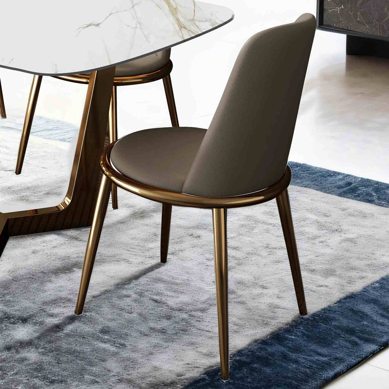 Chaise de salle à manger 2 pièces, Gold