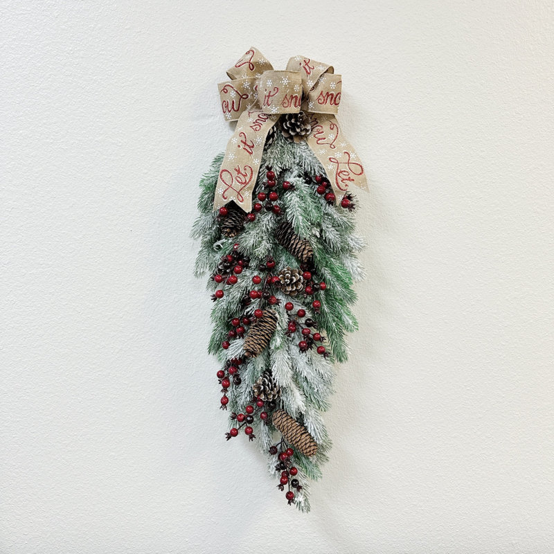 Ornement Ansuma fait à la main en sapin et pommes de pin décoratives pour Noël