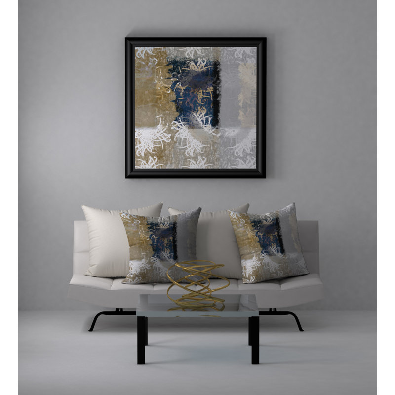 Abstract Reversible Throw Pillow, 24" x 24"