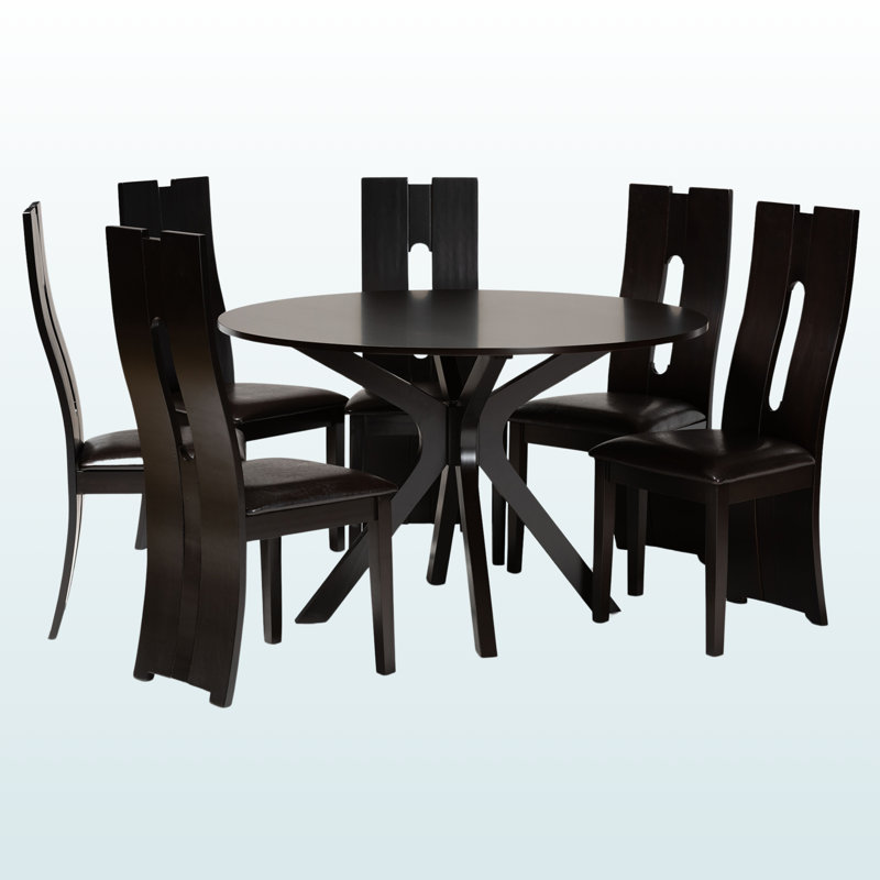 Aadishiv Counter Height Dining Set, 40.72" H x 44.68" W, 7