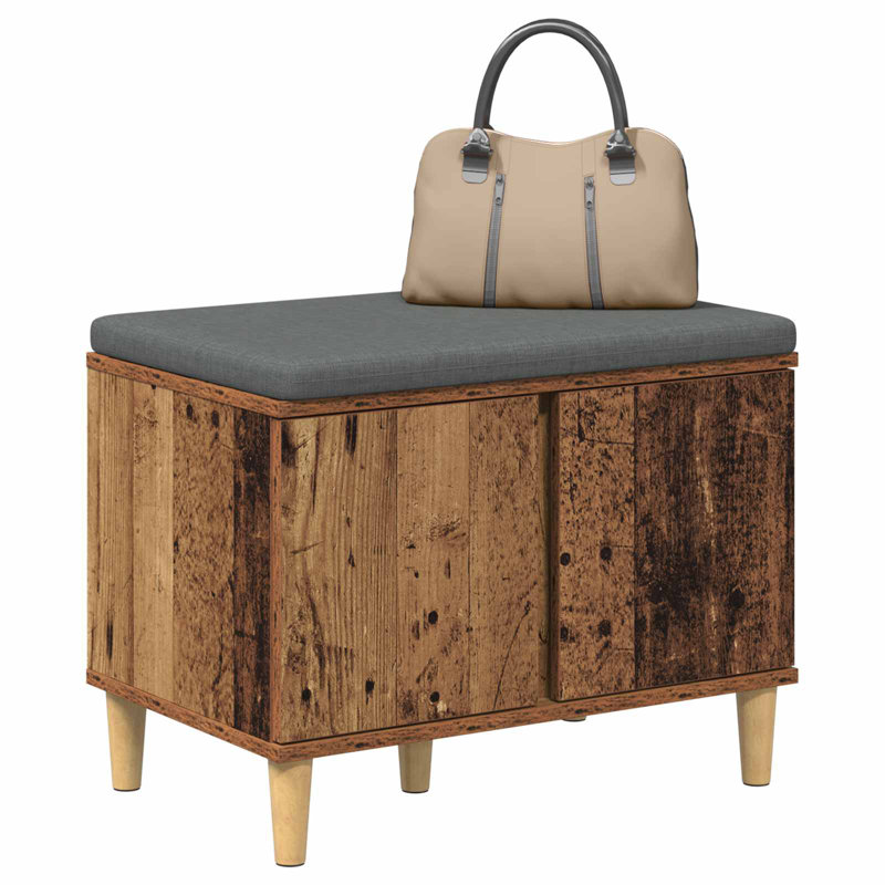 Storage Bench, 46cm H x 60cm W x 38cm D, Old Wood
