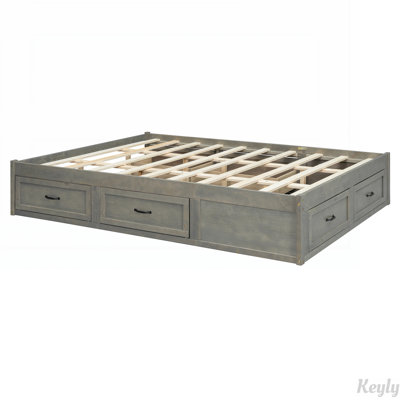 Platform Bed with 6 Storage Drawers