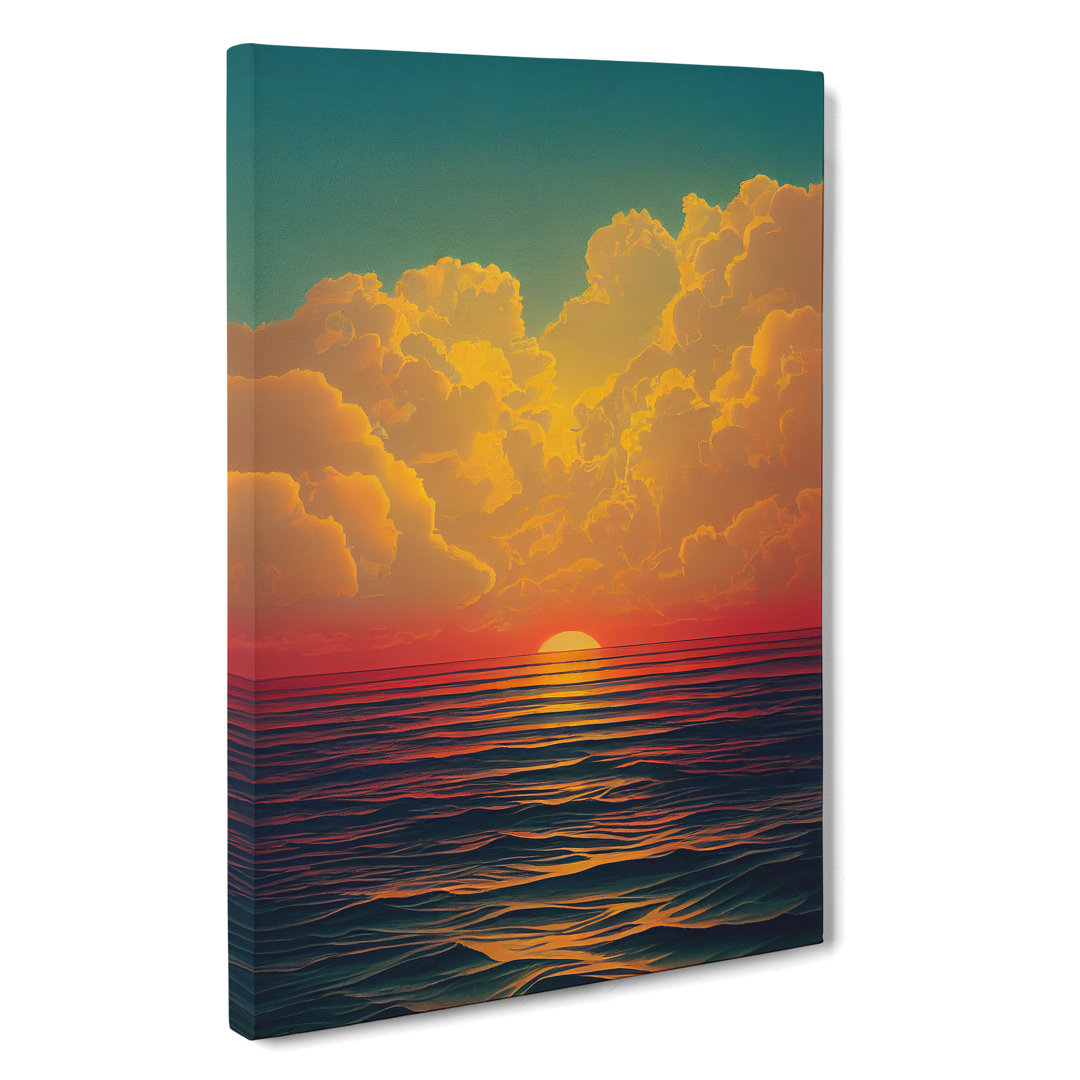 A Beguiling Ocean Sunset - Wrapped Canvas