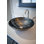 Lavabo de salle de bain vasque circulaire en verre peint à la main