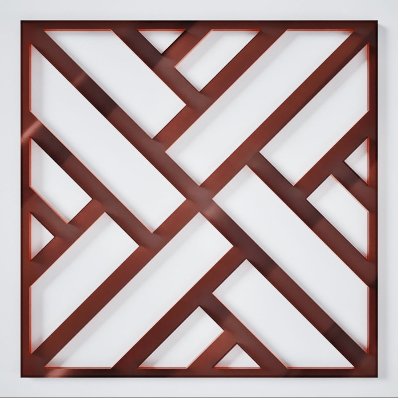 Très petits panneaux muraux décoratifs en acrylique Killeen, l 7 3/8 po x H 7 3/8 po x T 1/8 po, miroir, Miroir or rose