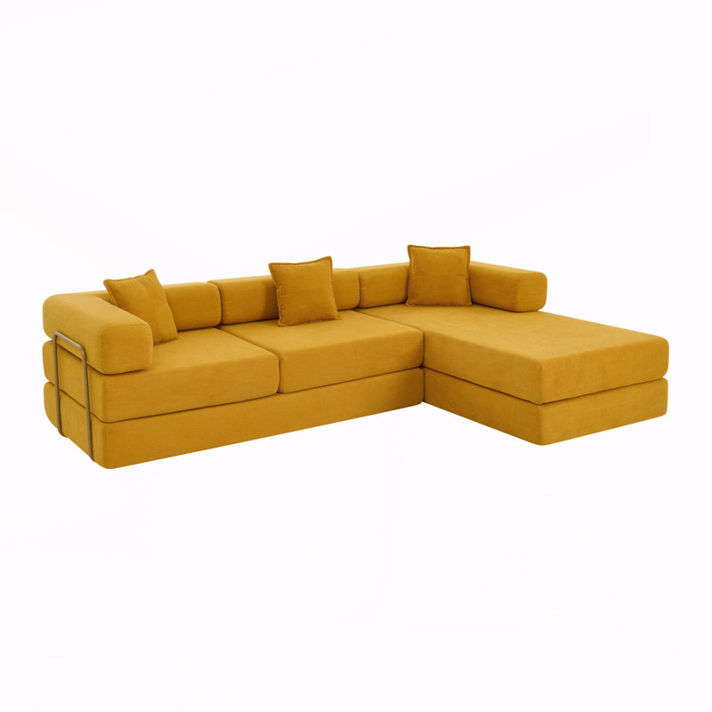 Canapé modulaire modulaire, Jaune
