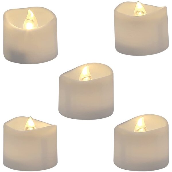 Pandaing 100 Pack Battery Operated Flameless Tea Lights LED Candles for Party, Weddings, Birthdays, Mothers Day, Halloween, Than