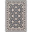 Tapis Sinclair traditionnel à motif floral intégral gris ivoire beige, lavable à la machine, antidérapant, à poils courts, pour l'intérieur et l'extérieur, adapté aux animaux domestiques, idéal pour le salon, la chambre, la salle à manger, l'entrée, le corridor ou le bureau.-1702652130
