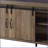 TV Furniture Rustic Oak &amp; Black TV Stand with Sliding Barn Doors | Oak | TV Size Ranges 50-59 inches