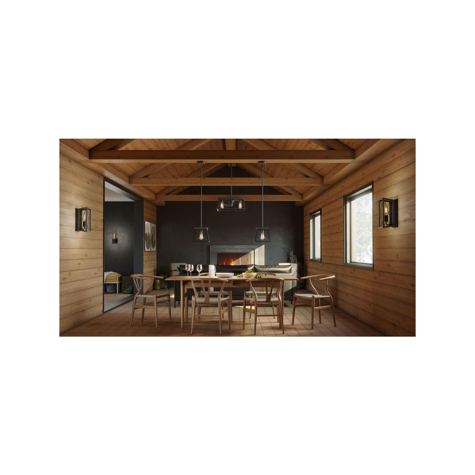 Soleil Single Light Dimmable Pendant, Matte Black