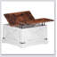 Table basse multifonctionnelle à table de salle à manger, table centrale carrée en bois avec compartiments cachés pour le salon de la salle de réception