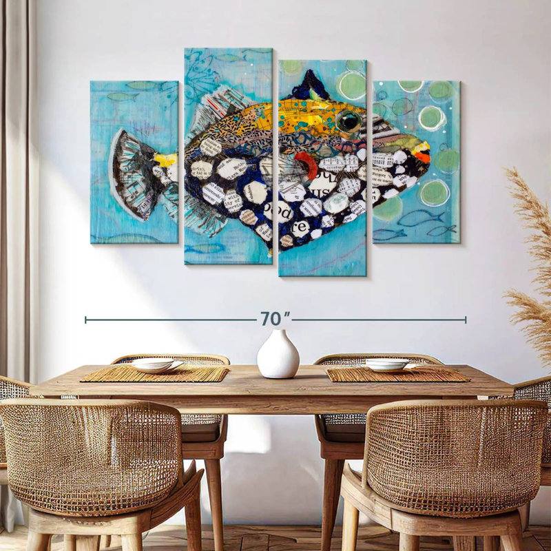 Brampt Clown Triggerfish, 42" H x 68" W