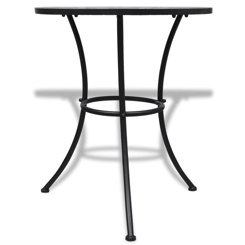 Round Metal Outdoor Balcony Table With Umbrella Hole , 60cm cm W 60cm cm D