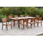 Milesburg 8 - Person Solid Wood Patio Dining Set Extendable Rectangular Table
