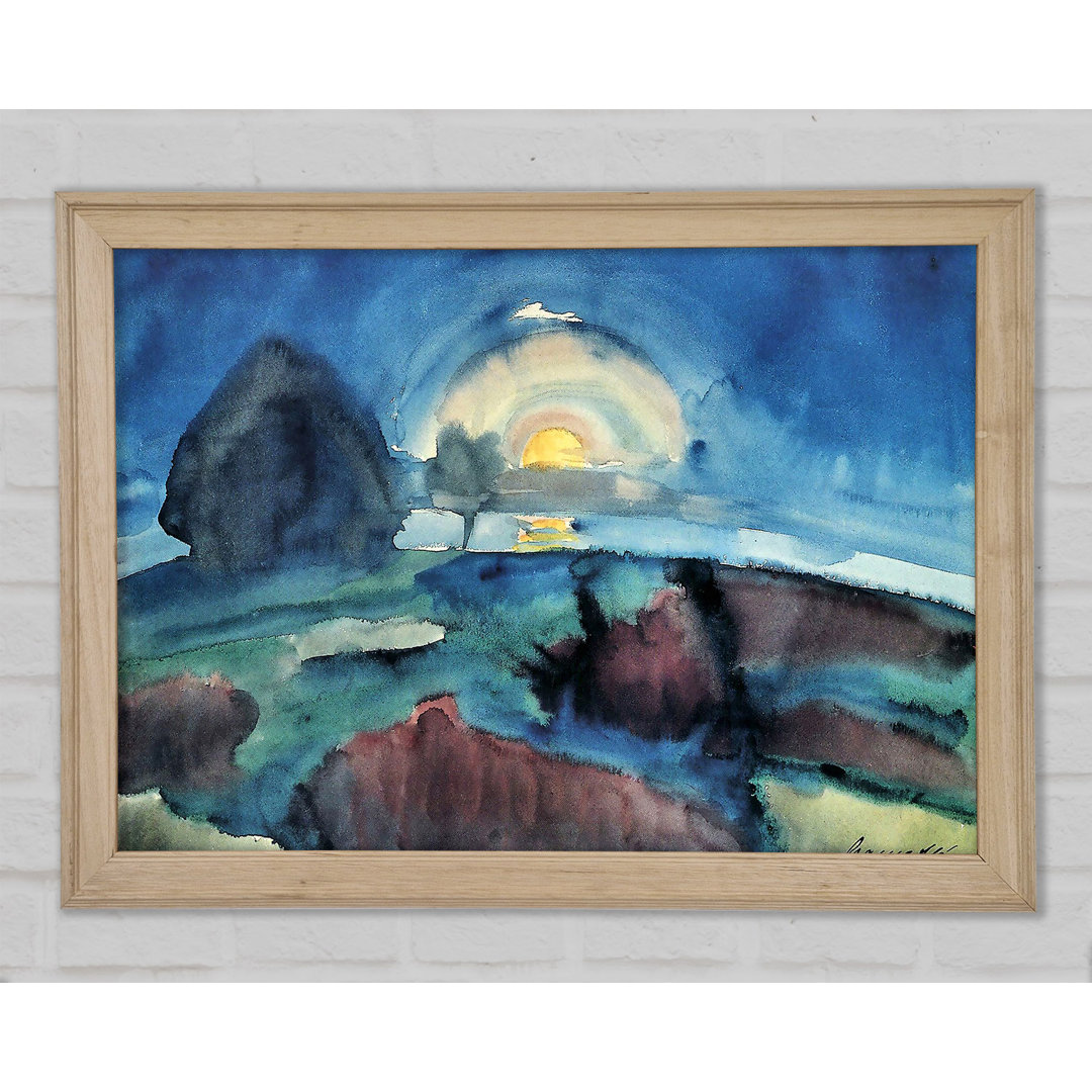 Walter Gramatte Hiddensoe Moon Stairway - Einzelner Bilderrahmen Kunstdrucke