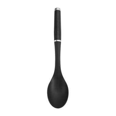 KitchenAid Classic Soup Ladle, One Size, Black 2 & Classic Basting Spoon,  One Size, Black 2