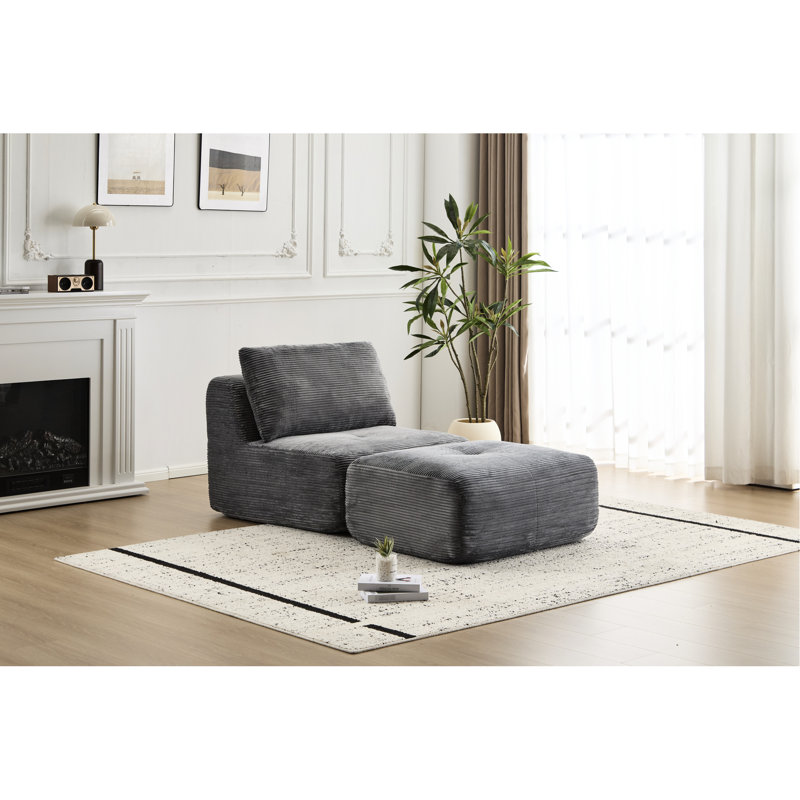 Chaise longue simple en velours côtelé avec mousse à mémoire de forme, idéale pour le salon et les animaux de compagnie. Mobile et facile à assembler, elle est disponible en gris avec un rembourrage haute résilience et un design moderne inspiré des jeux vidéo.