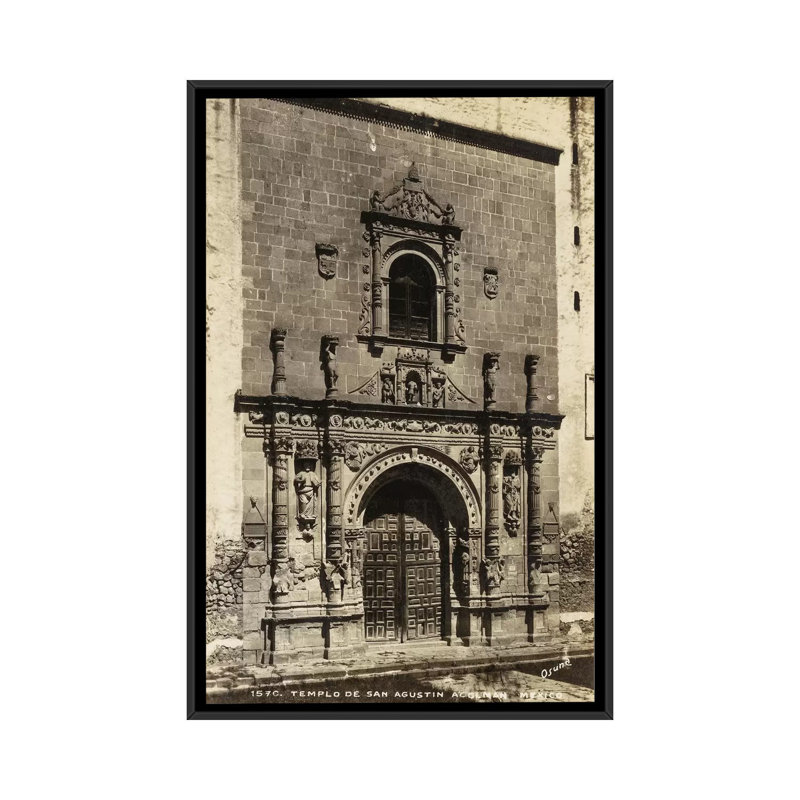 « old mexico i », impression sur toile, Toile avec cadre noir, H 26 po x l 18 po x P 1,5 po, Pas de tapis