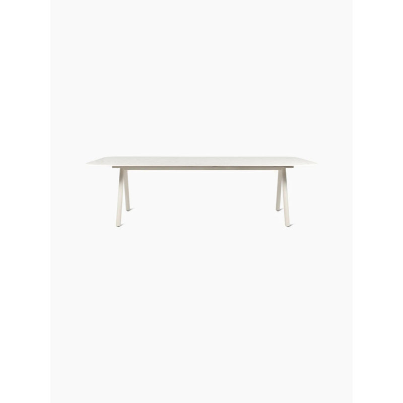 Kodo Outdoor Dining Table, Flint, 30'' H x 110'' W x 42'' D, Dune White