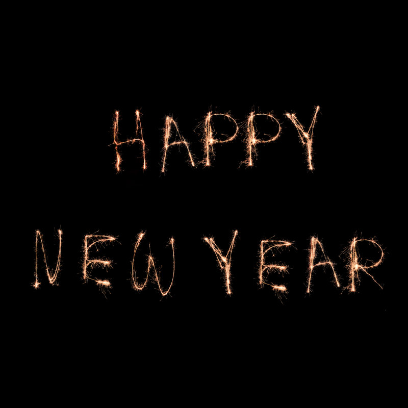 «Happy New Year», impression sur toile tendue, H 12 po x l 12 po
