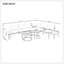 Ensemble de canapé modulaire d'extérieur 6 pièces avec tables basses gigognes rondes et canapé avec coussins pour patio, porche et jardin (gris)
