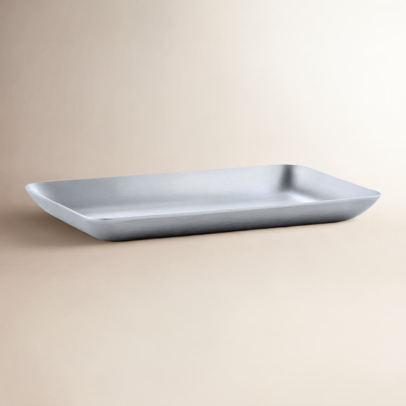 Basic Stainless Steel Condiment Server, 0.59" H x 6.69" W x 4.33" D