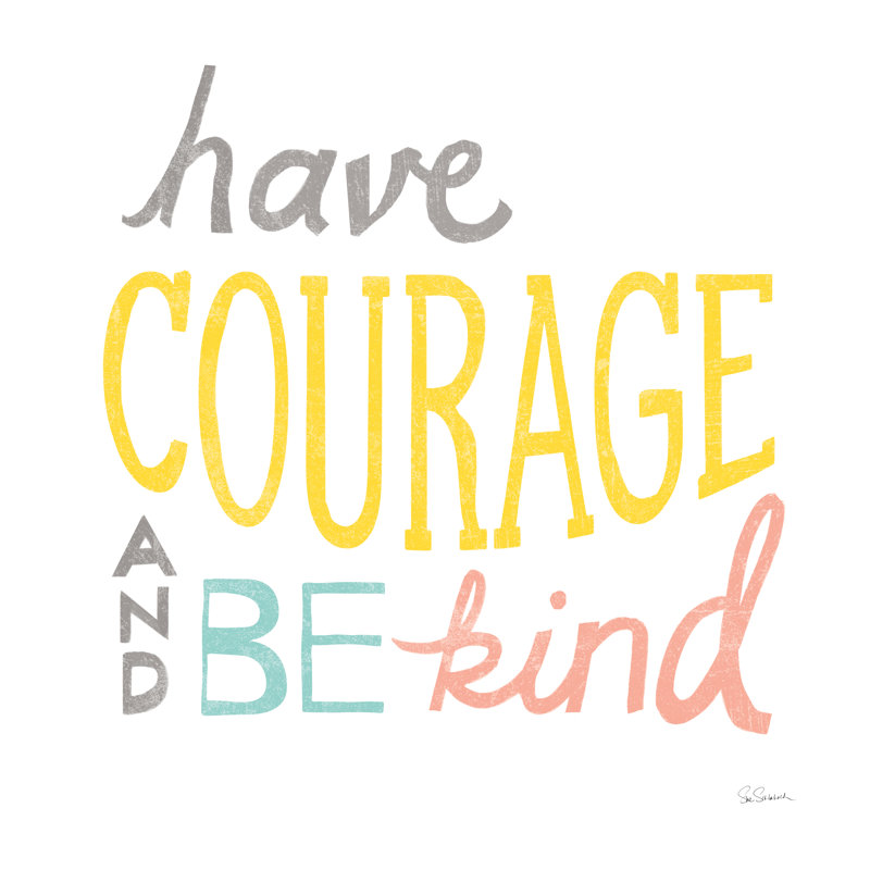 " Have Courage " by Sue Schlabach, 36" H x 36" W, No, Silver Single Picture Framed